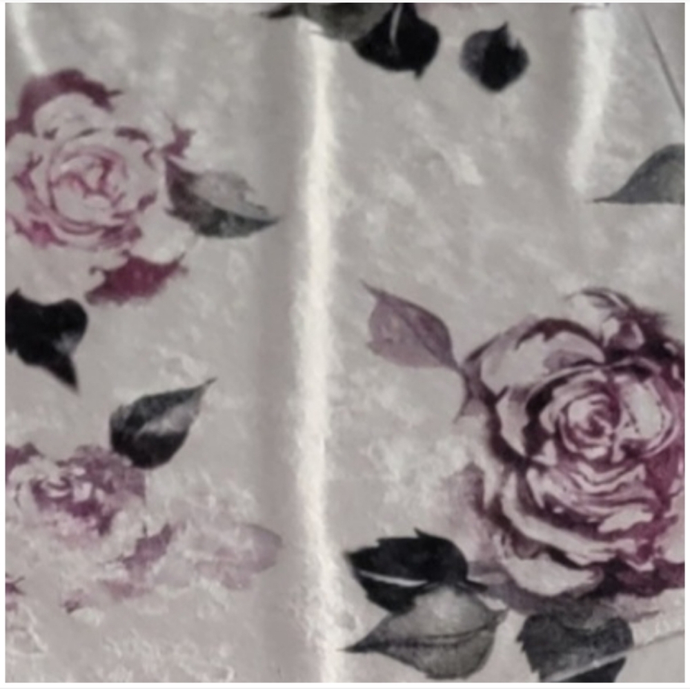 Charlotte Russe Gray Floral Velvet Keyhole Bodysuit, Size M - Picture 4 of 8